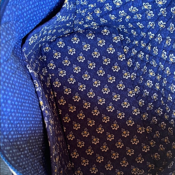 Vera Bradley Blue and Yellow Quilted Duffle with Double Shoulder Straps - Picture 8 of 11